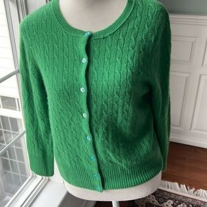JCREW Cashmere mini cable cardigan